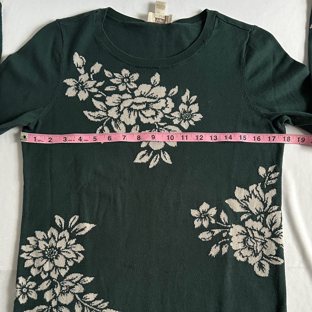 Loft Outlet Floral Patterned Sweater 100% Cotton - Picture 6 of 14